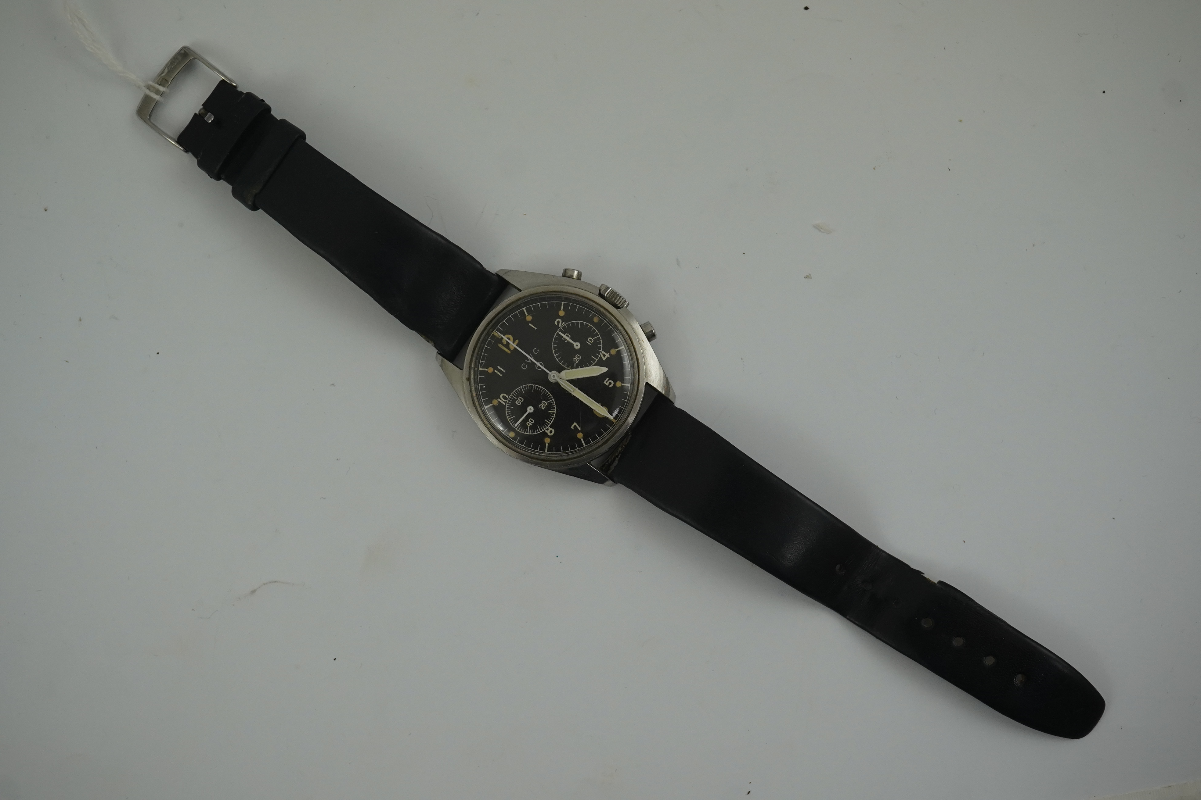 A gentleman's early 1970's stainless steel Cabot Watch Company military manual wind wrist watch